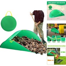 42 Gallon Foldable Leaf Collector Bag Heavy Duty Reusable Yard Waste Garden Bin