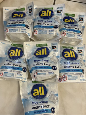 #ad #ad 7 All Free Clear The Original Mighty Pacs 4in1 Laundry Detergent 19ct Ea $25.66
