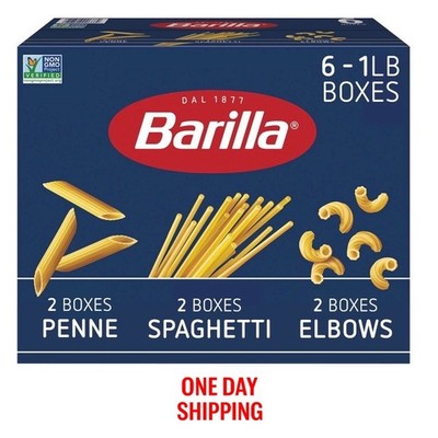 Barilla Pasta Variety Pack 16 oz Boxes 6 Pack Italian Dry Pasta
