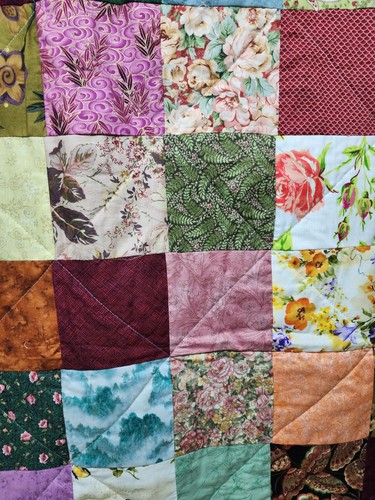 Baby Quilt Handmade Patchwork Crib Playtime 48" x 40" New Reversible Floral - Picture 3 of 5