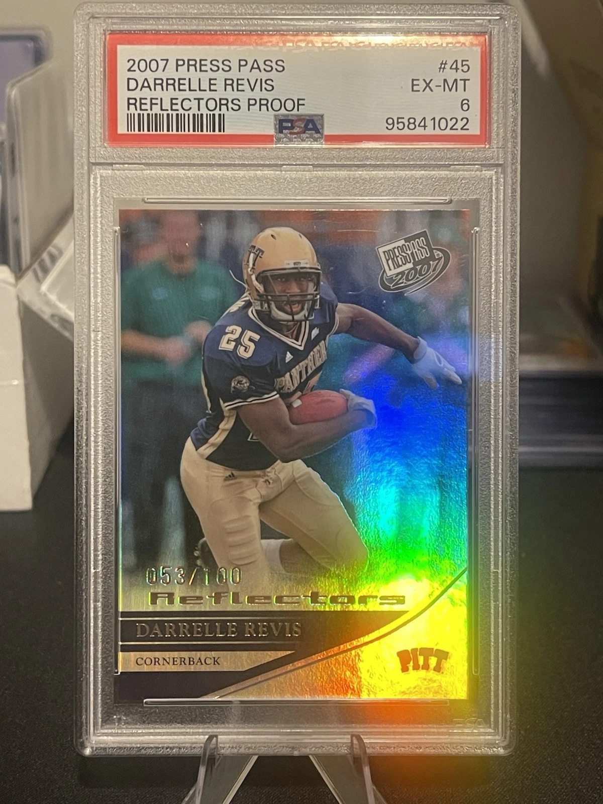 Darrelle Revis Press Pass #45 Reflectors Proof