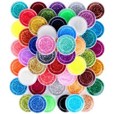 48 Colors Fine Glitter for Crafts, Arts, Decoration, Resin, Nail Glitter Body...