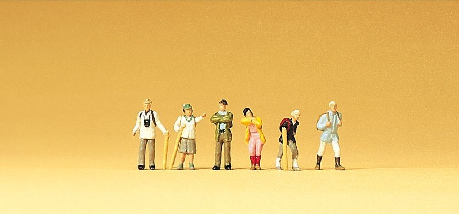 Wanderers (6)  Figure set N gauge Preiser 79074