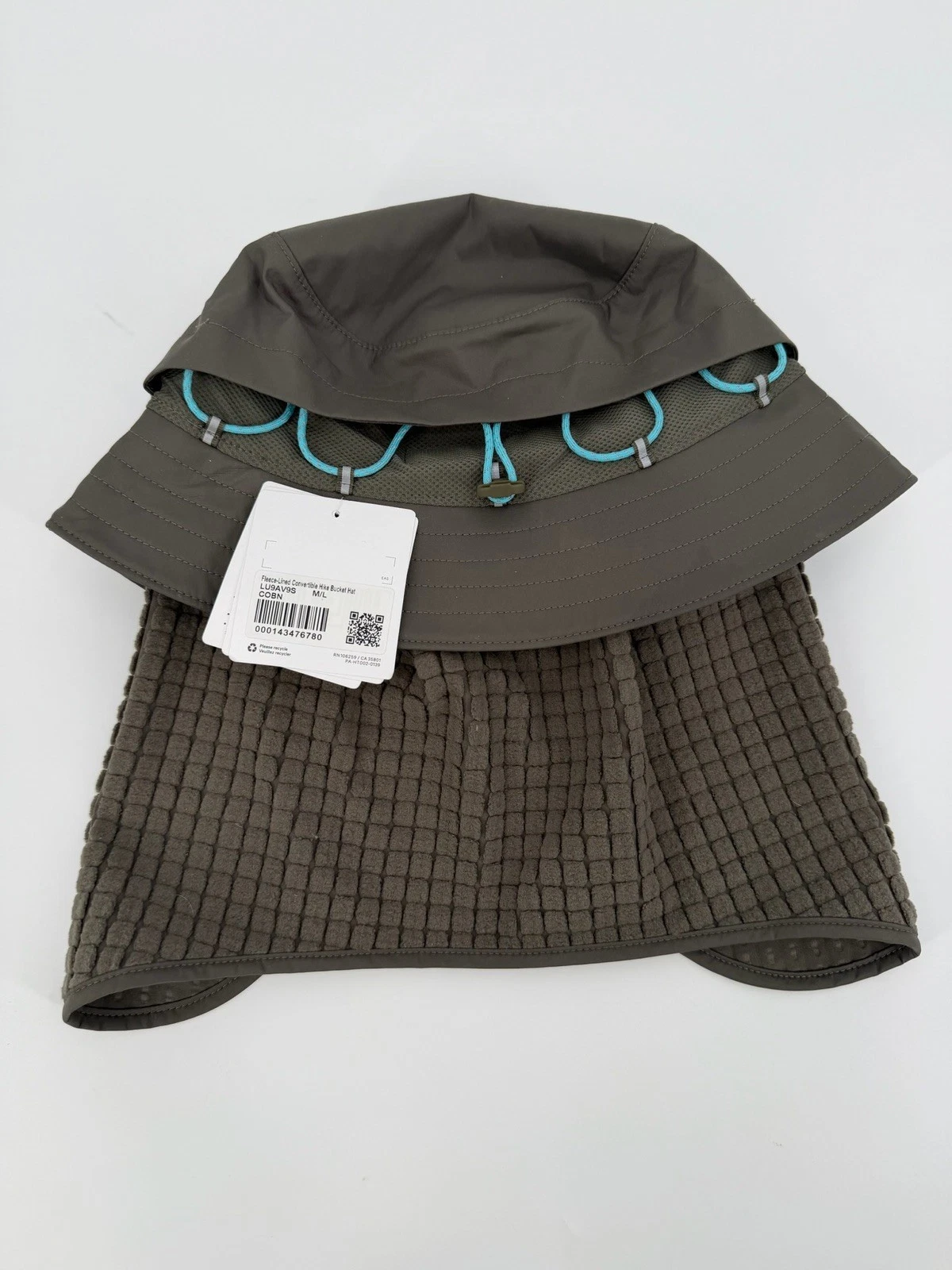 New! Lululemon Fleece-Lined Convertible Hiking Bucket Hat M/L