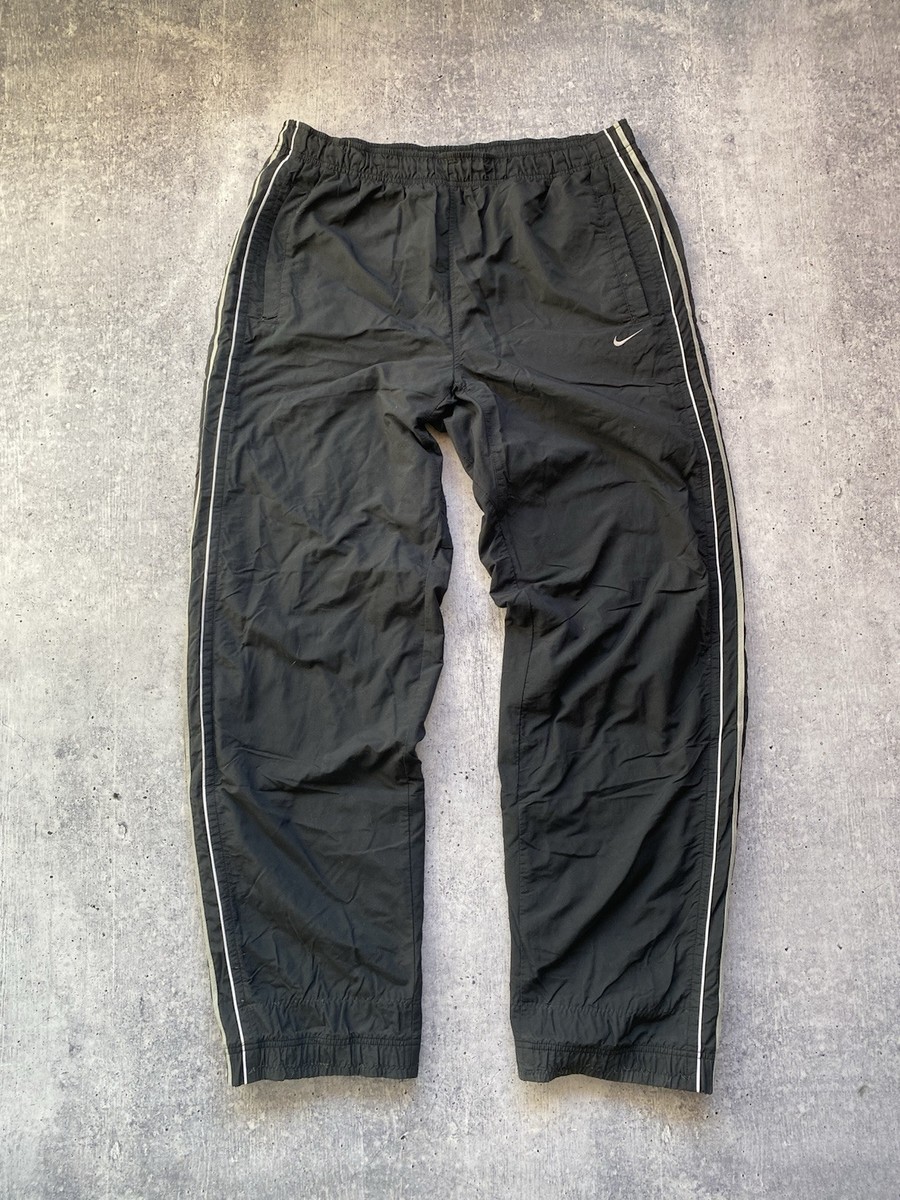Vintage Nike Y2K Nylon Track Pants Double Swoosh Size XL