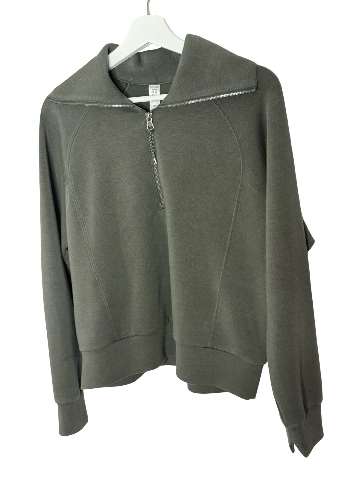 SPANX Medium Black/gray Air Essentials Quarter Zi… - image 1