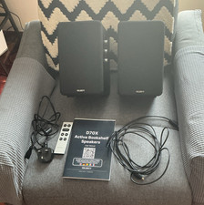 Majority D70X 2.0 Active Bookshelf Speakers HDMI ARC/Optical/USB Black