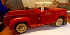 Vintage 1960s Tonka Stepside Pickup Red/White Pressed Steel No. 302 needs work