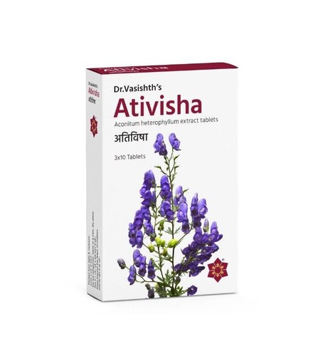 DR.VASISHTH`S AYURVEDIC ATIVISHA 3 X 10 TABLET - Picture 2 of 2