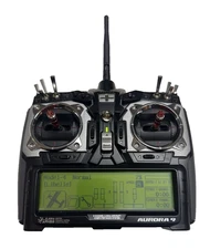 Hitec Aurora 9 2.4GHz A-FHSS RC Aircraft Transmitter W/Receiver/Battery Used Exc
