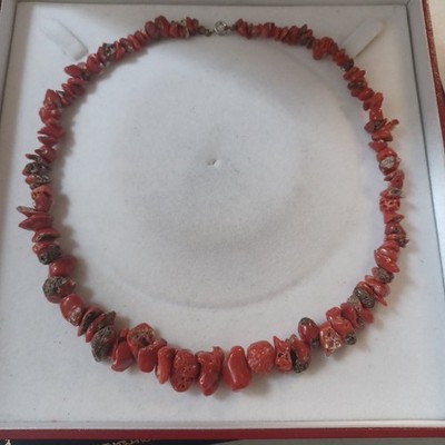 Natur-Korallen Halskette - alt/vintage - 45,0 cm/44,0g !!!