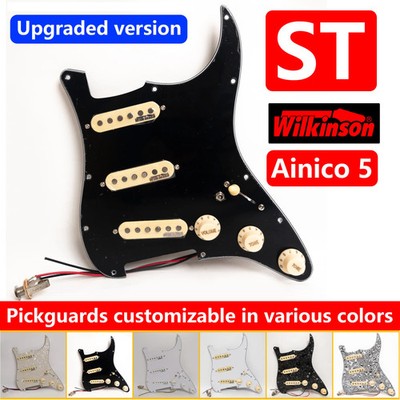 Prewired Loaded Pickguard for Fender Strat Guitar Wilkinson Alnico 5 Pickup Set