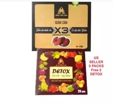 3 PACKS  MOC LINH SLIM X3 – WEIGHT LOSS, OFFER FREE 40 CAPSULES DETOX