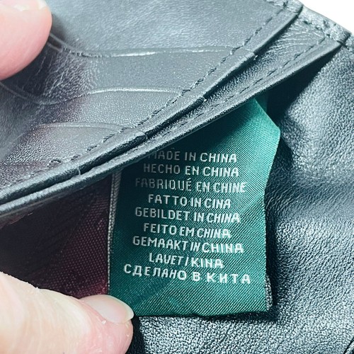 Portafoglio Lauren Ralph Lauren etichetta verde pelle nera chiusura a scatto - Foto 14 di 21