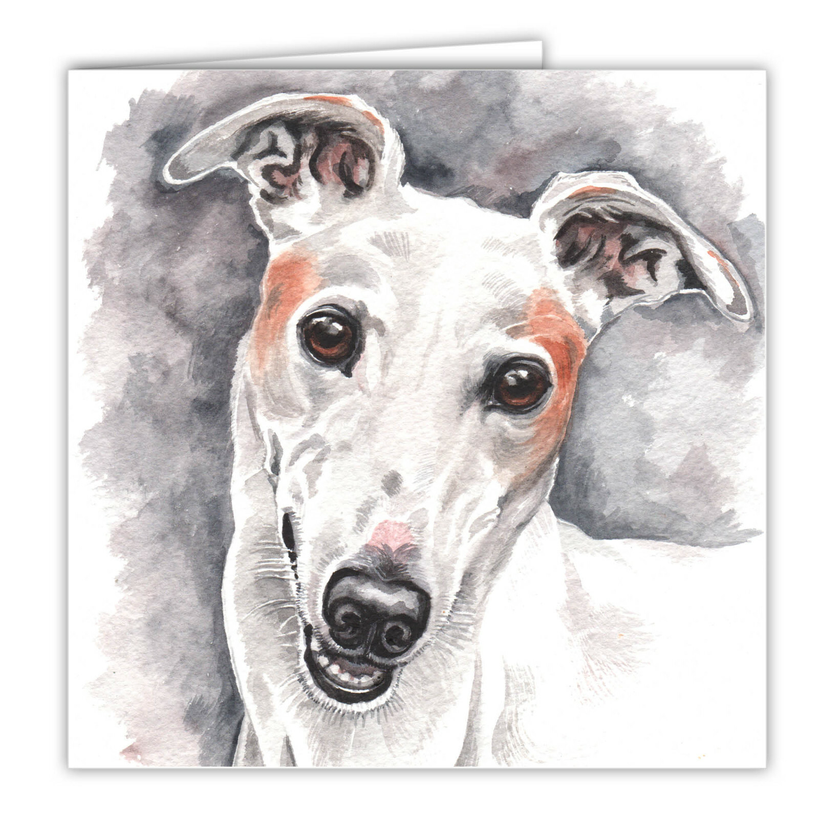 Greyhound greetings card dog blank card dogs Greyhounds art card Waggydogz cards