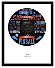THE WHO - MEMORABILIA PINBALL WIZARD VINYL RECORD ART - Ltd Edition - Ideal Gift