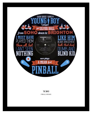 THE WHO - MEMORABILIA PINBALL WIZARD VINYL RECORD ART - Ltd Edition - Ideal Gift