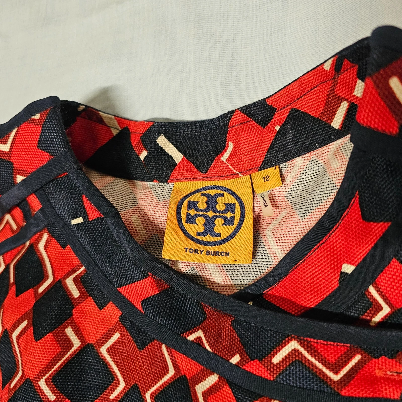 Abito donna Tory Burch Truman plissettato in seta taglia 12