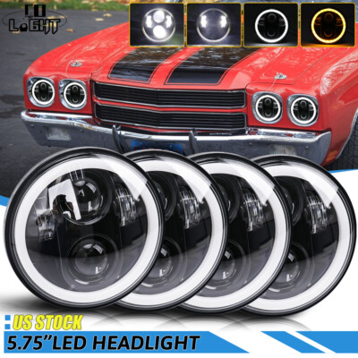 E-Prüfzeichen LED Scheinwerfer für Chevrolet Chevelle Malibu 64-72 Caprice 65-75