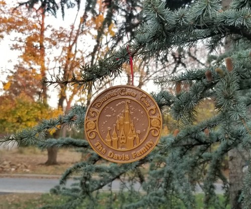 Personalized Family Name Main Street Disney Castle Inspired Christmas Ornament - Picture 8 of 10