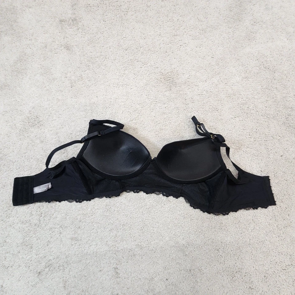 Sujetador inalámbrico cómodo Daisy Fuentes talla 36C negro encaje correas suaves Foto 3 de 4