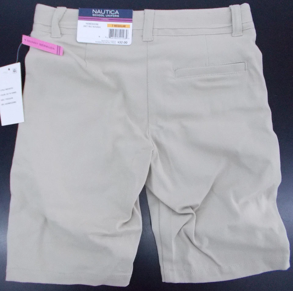 Niñas Nautica $32 Caqui Ajustado Bermudas Uniforme/Pantalones Cortos Casuales Tallas 7, 8 y 10 Foto 2 de 3