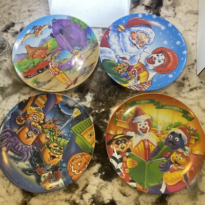 Vintage 1990'S Mcdonald's LOT OF 8 Plastic Plates | eBay