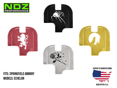 for Springfield Echelon Rear Slide Cover Plate Aluminum Engraved Outdoors