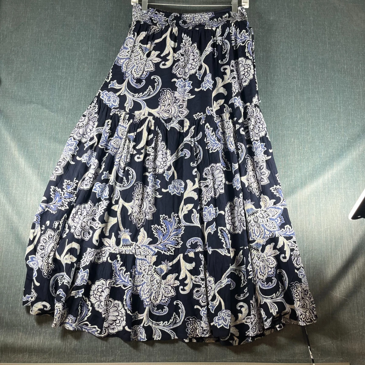 Jupe Fat Face Perrie Orientale Plissée Imprimé Carrelage Bleu - Taille Régulière