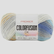 Pack Of 3 Skeins Premier Colorfusion DK Acrylic Yarn 1196-06 Seaside New