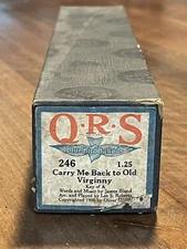 Vintage QRS Player Piano Word Music Roll #246 “Carry Me Back to Old Virginny”