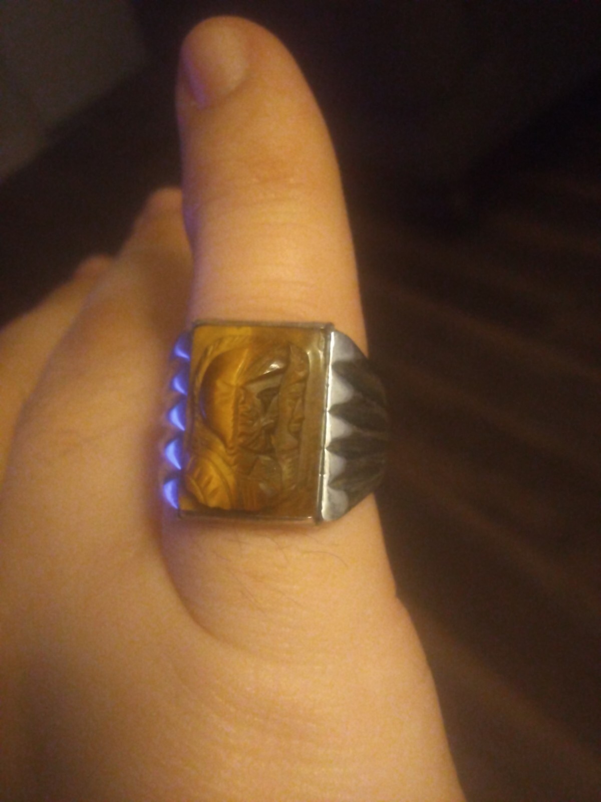 tiger eye ring men - image 1