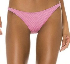Onia Ashley Geo Textured Brazilain Bikini Bottoms in Pink Lake SZ L NWOT
