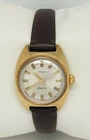 Vintage Timex Electric West Germany Turtle Gold Tone Silver Dial Analog Watch E2