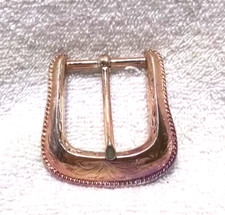 Pink Engraved Western Cowgirl Replacement Belt Buckle Great Condition Rare Find