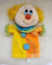 Dakin  Co. Vintage Clown Hand Puppet 11" Plush STUFFED ANIMAL 1982
