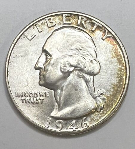 1946-D DDO Nice Doubled Die Washington Quarter Gem BU