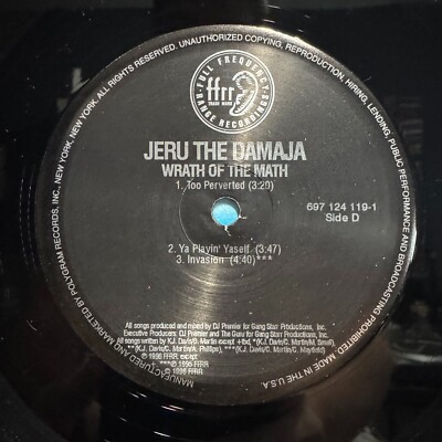 JERU THE DAMAJA - WRATH OF THE MATH (VINYL 2LP) 1996 RARE