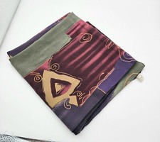 Vintage Scarf Autumn Colors 100 Polyester 43 In X 43-in Made In Korea