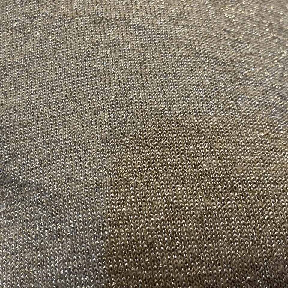 Apostrophe Gold Sparkle V- Neck Light Sweater Size S (4-6) - Image 4 of 4