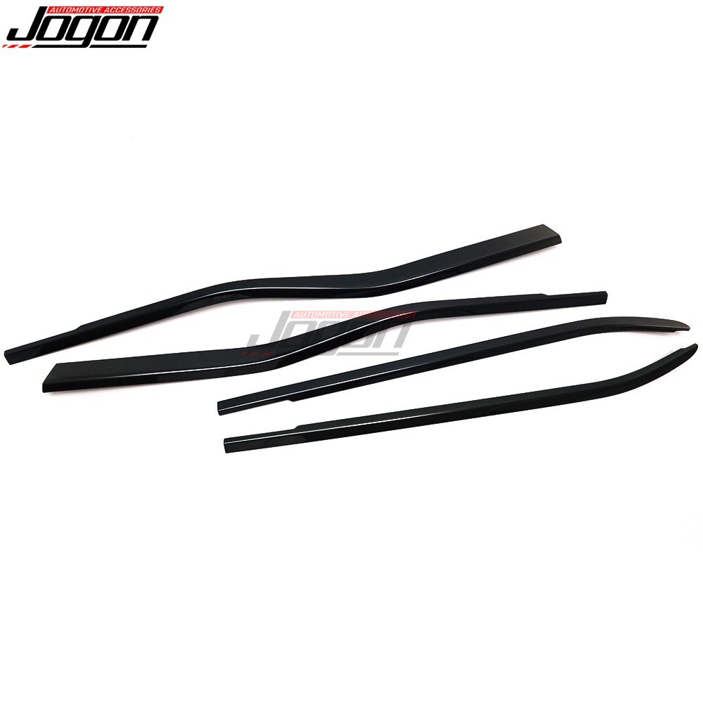 Black Side Window Bottom Strip Molding Kit For Ford F150 XLT XL Lariat 2021-2024