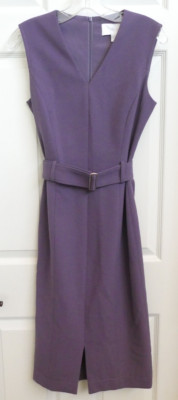BOSS Hugo Boss Dadorina Purple SZ 2 US Sheath Dress Poly Blend Business