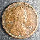 1912 S Lincoln Wheat Cent Penny Semi Key Date Low Mintage Only 4,431,000
