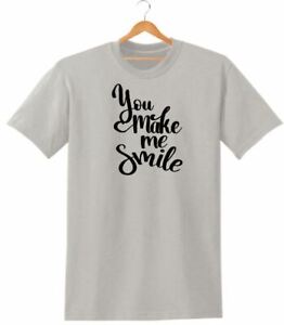 SMILE PRINTED T SHIRT WOMENS HOLIDAY HIPSTER SWAG FUNNY STYLISH GEEK LADIES TEE