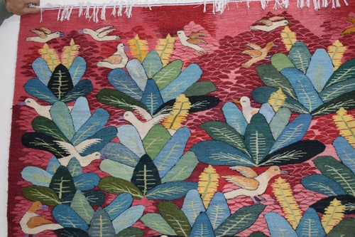 Egyptian Hand Woven Tapestry- 5.6 FT Wall Hanging-Folk Art Egypt-Wool Kilim Rug - Picture 4 of 20