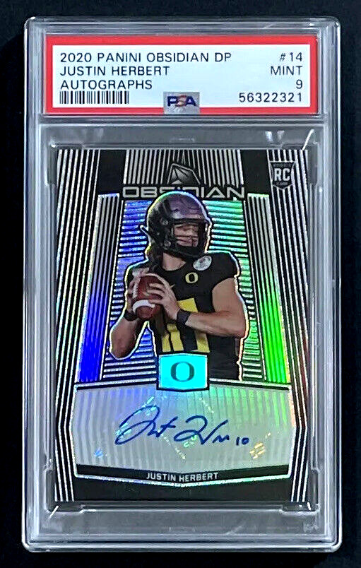 Justin Herbert Panini Obsidian Draft Picks Autographs #14 Autographs