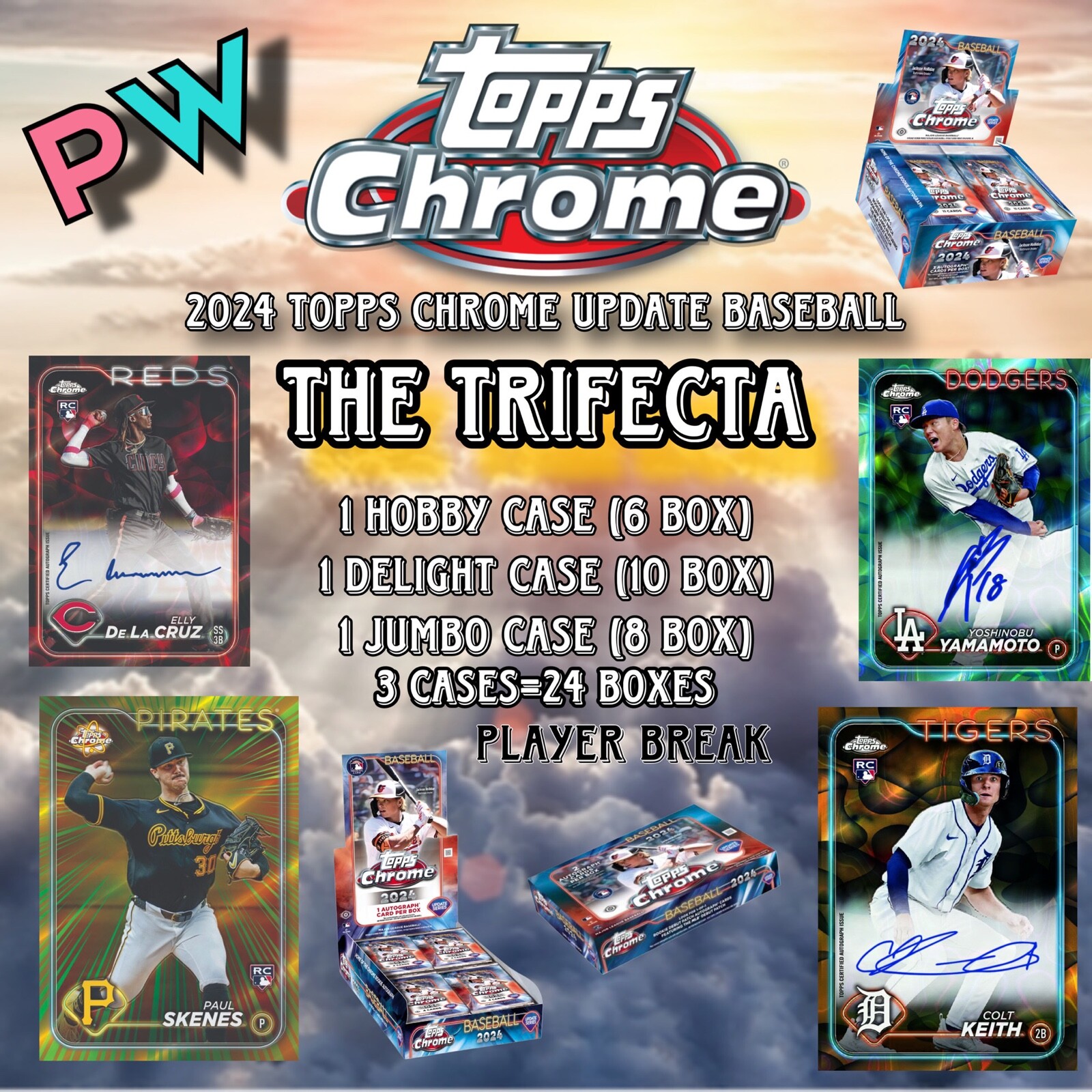 Alex Verdugo 2024 Topps Chrome Update 3 Case Break (24-BOX) Trifecta