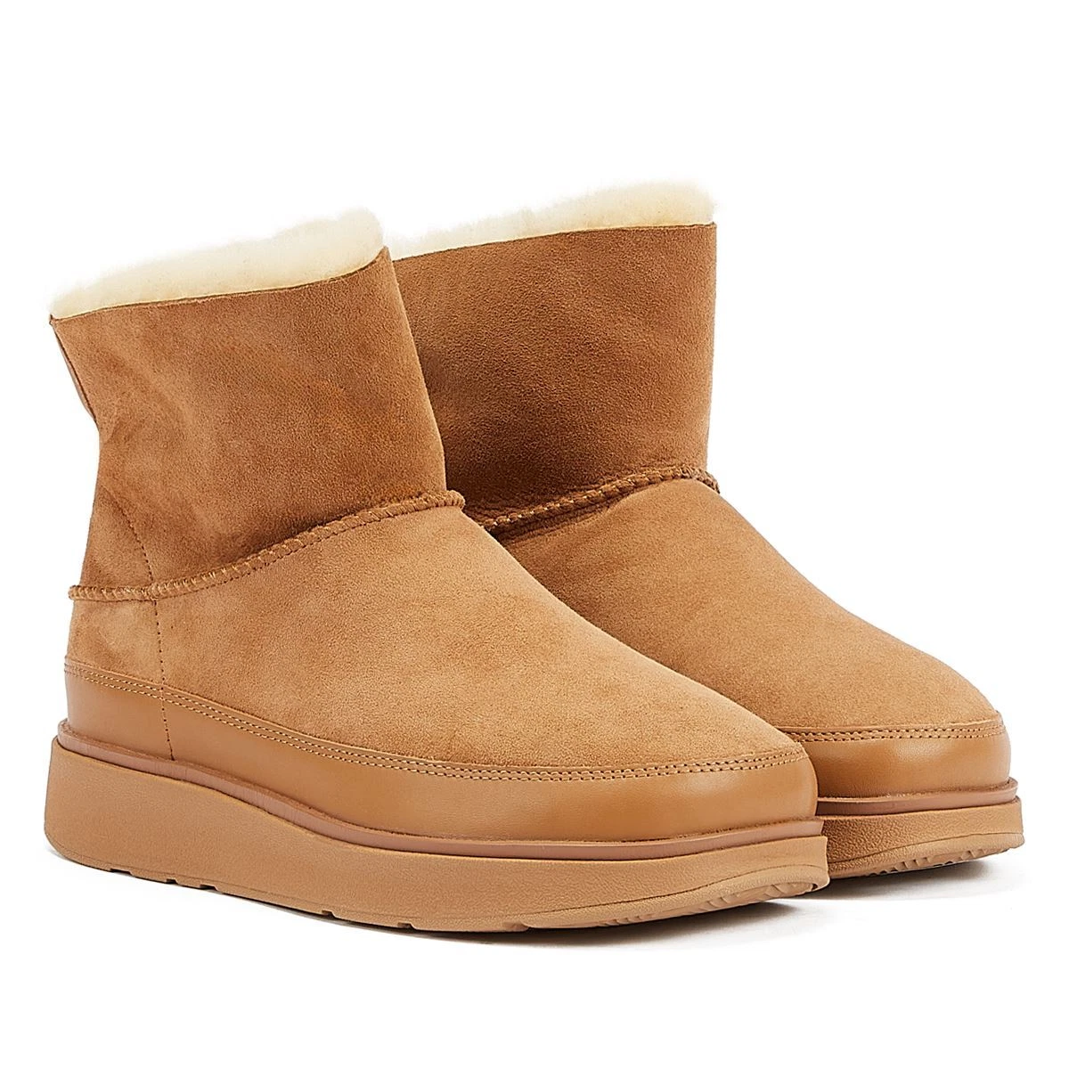 FitFlop Bottes Pour Femmes En Peau De Mouton Retourn e Beige