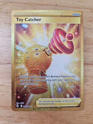 Toy Catcher 233/203 Evolving Skies NM Full Art Gold Secret Rare Pokemon Card  | eBay