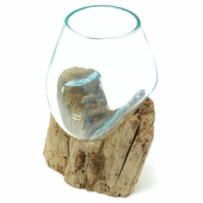 Wurzelholz Glasvase S Liqvavase S Liqva S Gamal Root Vase S Teakholz mit Glas